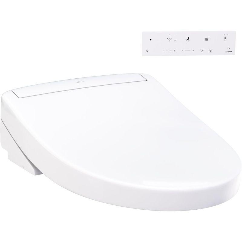TOTO WASHLET S5 Electronic Bidet Toilet Seat with Instantaneous Water Heating, PREMIST and EWATER+ Wand Cleaning, Elongated, Cotton White - SW3446#01