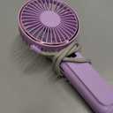Portable Handheld Fan, 4000mAh, 180 Adjustable, 6 Speed Wind, USB Rechargeable Foldable Fan with Real-Time Electricity Display (Light Purple)
