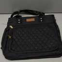 EASYA Large Insulated Lunch Bag for Work, Women's Nylon Thermal Lunch Box, Leakproof Cooler Tote Bag with Storage Pocket (Black) (Newly Upgraded Noir Black)