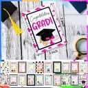 Motiskyy 2026 Graduation Gift Card Book 7 x 5 Inch College Survival Gift Card Book Congrats Grad Survival Album Keeper for Graduation Leaving Home Season Reminders Greeting(Pink)