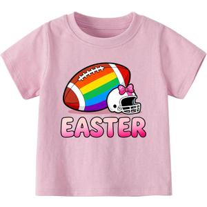 Girls Easter Shirts Kids Cotton Graphic Tees Casual T-Shirts 3-7 Years