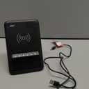 AFK Wireless Charging Station with Bluetooth Speaker and Alarm Clock,Wireless Charger Compatible with iPhone,Android Phones(Black)