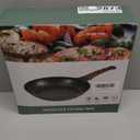 Nonstick Frying Pans Set with Lid, 10 In 11.5 In Aluminum Granite Coating Chef's Pan, Non Stick Flat Skillet Set with Glass Cover, Cookware Set Suitable for Gas Stove, Induction Glass Top