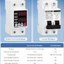 DIHOOL Adjustable Voltage Protector 110V 220V, Low/High Voltage Cutoff and Overcurrent Protection, 70-200V Undervoltage, 140-300V Overvoltage, 1-63A Smart Circuit Breaker AC Disconnect, DIN Rail Mount