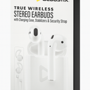 Acoustix True Wireless Stereo Earbuds with Charging Case, WHITE