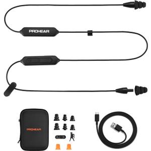 PROHEAR Bluetooth 5.4 Hearing Protection Earplugs & Earbuds, NRR 28dB Noise Reduction Safety Ear Plugs for Work, Industrial & Construction, Passive Hearing Protection, ANSI Tested, OSHA Compliant
