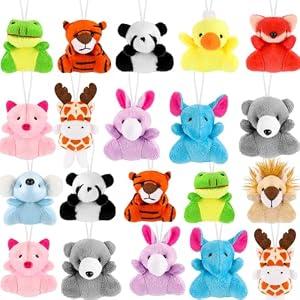 2 x 24PCS Mini Plush Animals Toys for Easter Eggs Fillers, Easter Egg Hunt for Kids Toddlers, Easter Gifts for Easter Classroom Prizes, Easter Basket Stuffers Party Favor Classroom Exchange Prize