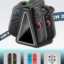 Switch 2 Controller Charging Dock for 2025 Nintendo Switch 2 JoyCon, Ergonomics & Magnetic Charger Station for Switch Joycon 2 Controllers, Fast Charger Stand with RGB Lighting for Joy-Con Accessories (Black)