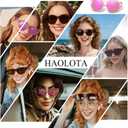 HAOLOTA Fit Over Glasses Sunglasses for Women Polarized, Trendy Cat Eye Sunglasses Wear Over Glasses, UV Protection