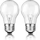 Oven Light Bulb Replacement, High Temp 300 C Resistant, 120V 40W A15 Appliance Bulb for Oven Refrigerator Stove Microwave Range Hood Lava Lamp, 2700K Warm White, E26 Medium Base, 2-Pack