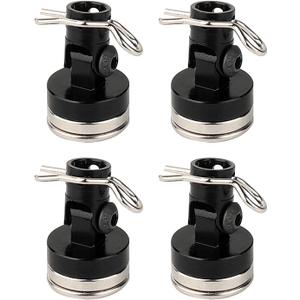 ShareGoo 4PCS RC Magnetic Body Post,Alloy Magnetic Stealth Invisible Body Shell Mount Column Compatible with HSP Redcat Himoto Traxxas SCX10 4WD 1/10 RC Car (Black)