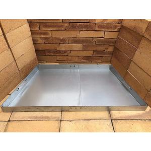 Hi Flame Fireplace Tray, Adjustable/Expandable Ash Pan with Handles for up to 30" Fire Grate 18"-31.5" Wide, 13" Deep