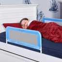 Dream On Me Lightweight Mesh Security Adjustable Bed Rail Double Pack with Breathable Mesh Fabric in Blue, 2 Count (Pack of 1)