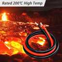 Dastard 6 Gauge Wire, Extra Flexible Silicone Insulated 6 AWG Stranded Tinned Copper Wire 10ftRed and Black Each 5ft Separated High Temperature 6AWG Battery Wire 200 600V - Inverter, Car, Auto