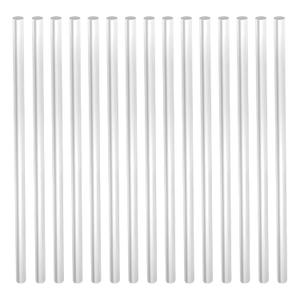 LEXININ 15 PCS Aluminum Rod Bar, 1/2 x 16 Inch Round Soild Metal Bar Stock for DIY Craft and Industry, Silver, 13mm Diameter