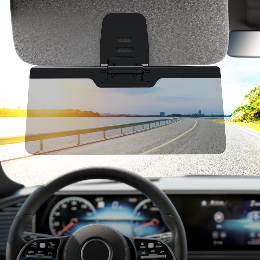 Sun Visor Extender for Car, Enhanced UV400 Anti-Glare, Adjustable Mount with PC Lens, Universal Car Anti-UV Polarized Sun Visor Extender Attachment, Anti-Snow Blind, Ensure Safe Driving