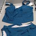 Eomenie Two Piece Tankini Swimsuits for Women Tummy Control Bathing Suits U Back Swim Tank Top with High Waisted Bottom (XX-Large, Dark Green)