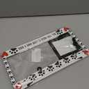 License Plate Frames Black, White, and Red License Plate Frame All You Need is Love and a Dog Universal Aluminum Car Accessory 2 Pack with Screw Covers Set