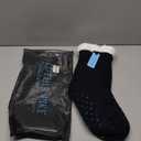 LUTHER PIKE SEATTLE Slipper Socks for Women - Warm, Cozy Socks w/Grippers (One Size, Navy Blue)
