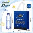 Shinylin 24 Pcs Graduation Gift Bags 2026 Reusable Graduation Bags Bulk with Handles, Nonwoven Congrats Grad Party Favor Tote(Royal Blue)