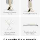 MOFT Phone Tripod Stand Selfie Stick for iPhone, Multi-Angles iPhone Stand, Lightweight & Portable Phone Holder, Strong Magnets, MOVAS Vegan Leather, Earthen Beige (Without Card Slot)