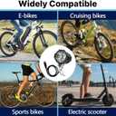 Ebike Headlight 2 Pin, Ebike Front Light for 36V 48V Battery Systems, Waterproof Connector Electric Bike Front Light, Fit for Electric Bicycles/Mountain Bikes/Scooters, 12V-60V