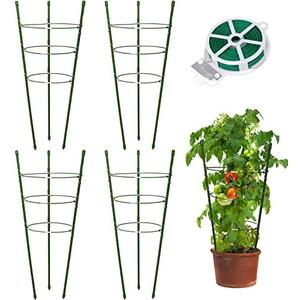 Plant Support Tomato Cages for Garden,3 Pack 18 inch Tomato Stakes Plant Stakes for Climbing Plants Adjustable Plant Trellis (Suitable for Plants Up to 15 Inches Tall, Ideal for Small Plants)