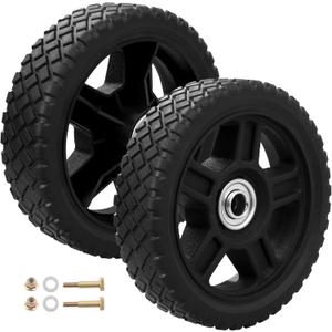 HQPASFY 6 Inch Lawn Mower Wheels 2 Pack 6" Push Lawn Mower Wheels with Bolts & Nuts kits Fit Most Standard Push Lawn Mowers Garden Trucks Garden Carts Generator Hand Trucks Lawn Tractors (6"1.5")