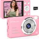 Digital Camera, FHD 4K 64MP Point and Shoot Kids Digital Camera with 64GB Card,18X Zoom, Anti Shake, Compact Small Cameras for Kids Gifts for Teens Girls Boys