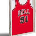 16x20 Large Shadow Box Picture Frame with Soft Linen Back, Distressed White Wooden Jersey Frame Memory Display Case with Tempered Glass Cover for Wall Display