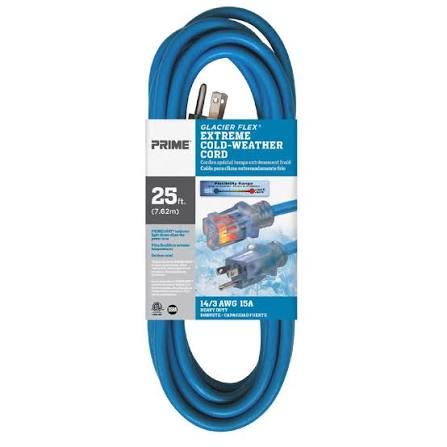 25ft 14/3 SJTW -50°C
Glacier Flex®
Extreme Cold Weather
Extension Cord