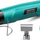 SEEKONE 350W Mini Heat Gun, Dual-Temp Model 500 & 842260 & 450Fast Heat Hot Air Gun with Overheat Protection and Reflector Nozzle for Heat Shrinking Tubes, Shaping, PVC Tubing4.9FT (Blue)