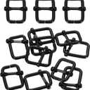 Uxcell Metal Roller Buckle, Adjustable Tri-Glides Slide Buckles Strap Belt Keeper with Movable Bar for Bag Purse Making