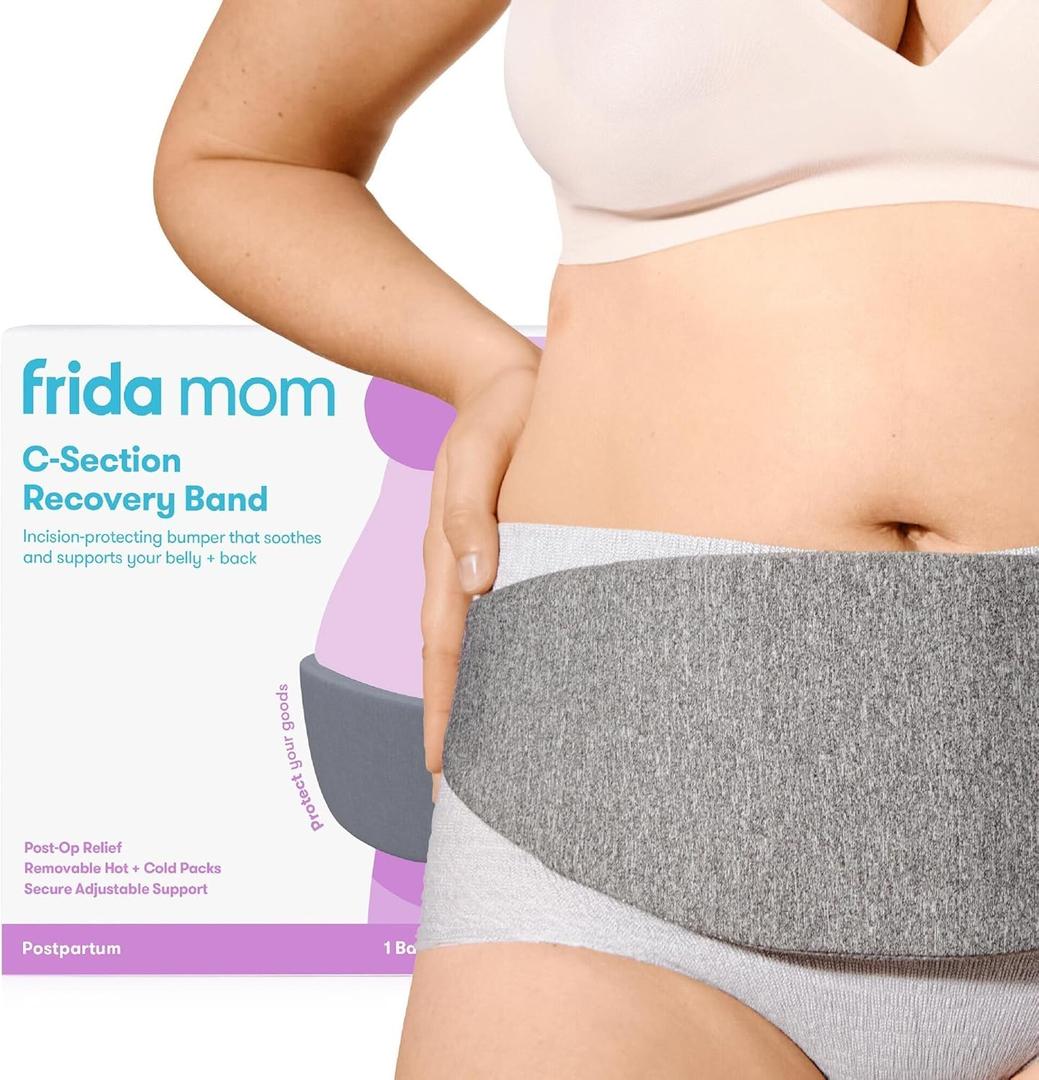 Frida Mom C-Section Hot & Cold Therapy Belly Binder, C-Section Recovery Must Have Band, Incision Protector, for Post-Op and Swelling