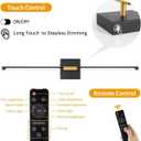 Morauroral 30 Inch Battery Operated Wall Sconces Set of Two, Dimmable Wall Sconces with Remote Control, Black Gold Rechargeable Sconces, LED Sconce Wall Light for Bedroom, Living Room, Bathroom