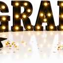 Graduation Decorations LEDMarquee Light Up Letters 'Grad ' - Graduation Party Decor for Kindergarten Preschool High School College Graduation