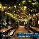Joiedomi Clear Christmas String Lights Indoor,100 Count Mini White Fairy Light Outdoor,19.4 FT Decor for Patio Dorm Classroom Bedroom Holiday Wedding Party Garland Birthday Festival,Green Wire