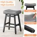 Raynesys 24 Inche Bonded Leather Counter Height Bar Stools Set of 3 Curved, 3 Pack-24"