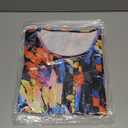 KISSMODA Women's Round Neck Pleated 3/4 Sleeve Tunic Top Small