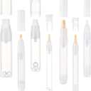 7pcs Empty Refillable Paint Pens, Empty Plastic Paint Marker White Paint Pens Fine Point Empty Refillable Markers for Oil Painting Graffiti Wood Ceramic Metal Paper Drawing Art Supplies