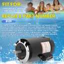 B129 Pool Pump Motor 1.5 HP, Fit for Century A.O. Smith 1.5HP Single Speed, 3450 RPM, 56J Frame, 115A/230V, 18.4/9.2 Amps, Swimming Pool Motor