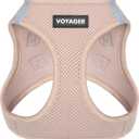 Best Pet Supplies Voyager Step-in Air Harness - All Weather Mesh, Reflective, No Pull Harness for Dogs, Cats - Secure with Hook & Loop Fastener, Buckle, Double D-Rings - Khaki, M