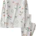 little planet by carter's Baby 2-Piece Pajamas Made with Organic Cotton, Gray Botanical, 4T