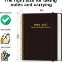 Daily Planner 2026-2027 - Full Page Per Day, July 2026 to June 2026, 2026-2027 Daily Planner with Spiral Bound, Inner Pocket, Perfect for School Office Supplies, 7'' x 10'', Black