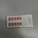 BTArtbox Press On Nails Short - Taro Nude Squoval Fall Press On Nails with Glue for Women, Opaque Soft Gel Glue On Nails in 15 Sizes - 30 Stick On Nails Kit, Clay Kiss