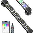 Pawfly Aquarium Light with Bluetooth for Plants, 5W 8 inch Full Spectrum Fish Tank Light for 8-15 inch Fish Tanks, Submersible LED Lights with App Control, Timer Modes & Adjustable Brightness