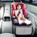 Meolsaek Car Seat Protector for Child Car Seat, Durable 600D Fabric Waterproof Car Seat Cover with Thick Pad Non-Slip BackingNo Imprints (Silver Gray-2pcs)