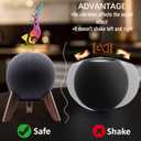 Real Wood Stand for Homepod mini(2020 Released), Wooden Holder Tripod with Metal Frame,Safe Stable Mount with Anti-Slip Silicone pad Protects Home pod mini Speaker Well (Color:Walnut)