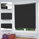 No Drill Cellular Shades Cordless Blackout Honeycomb Blinds 30"Wx48"H Black