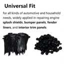 2 x 120Pcs Universal Cable Tie BuckleSelf-Locking Nylon Zip Ties with Pin & Button Design for Car Repairs,Automotive Zipper Clips for Bumper Fender Liner Fastener